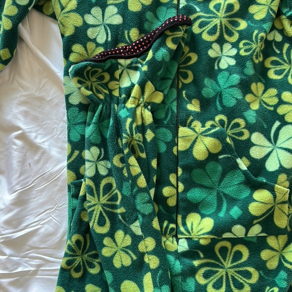 St. Patrick’s Day Shamrock Adult Onesie - Picture 2 of 3